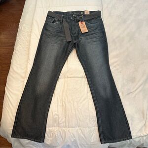 Dark Blue Old Skool Straight Jeans with Subtle Stretch and Modern Finish